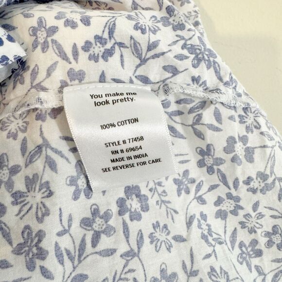 ANTHROPOLOGIE | Capistrano Ashley Buttondown Shirt | Blue Floral Print | Medium - Picture 8 of 10